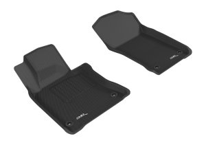 Infiniti Q60 Floor Mats - Front - 3D MAXpider - Kagu - Black - `17-`19